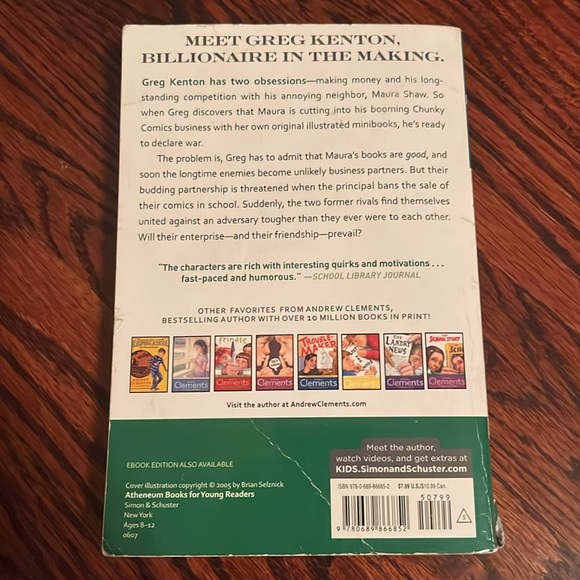 Andrew Clements Lunch Money Book 📕 - Picture 2 of 3